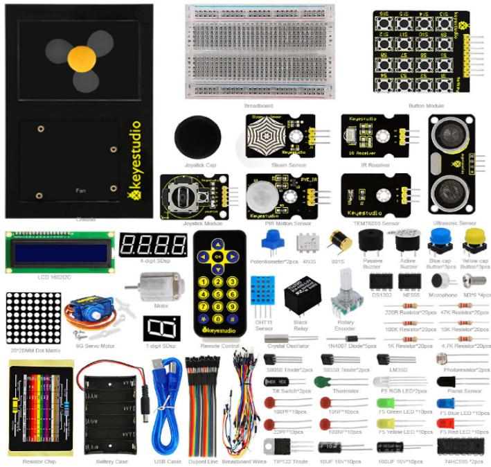 [KS0080] Keyestudio Maker learning kit for Arduino starter (without Arduino main board)