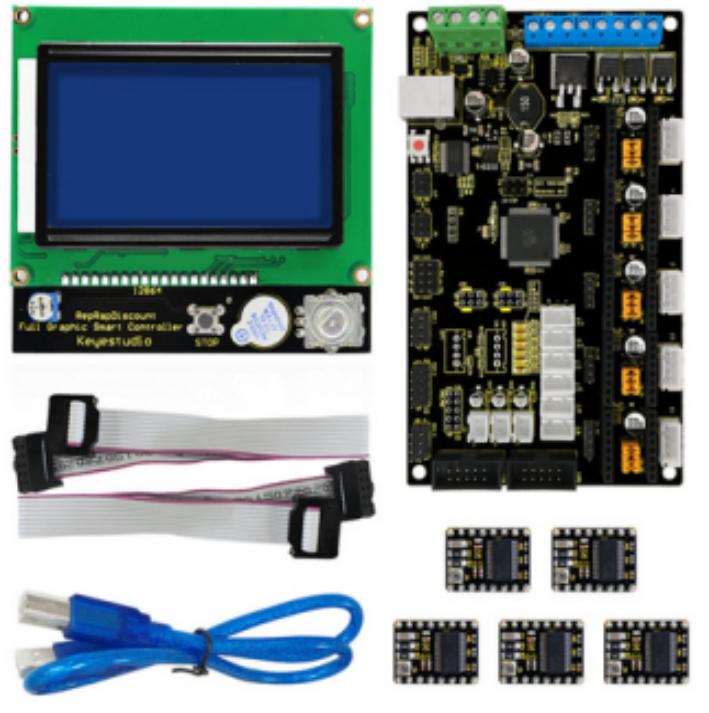 [KS0093] Keyestudio 3D Printer Kit for Arduino, includes MKS base V1.2 ++ 5x 8825 + LCD 12864 smart Controller