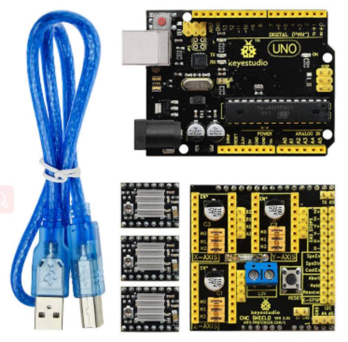 [KS0094] Arduino CNC kit / CNC Shield V2.0 + uno R3+3pcs A4988 driver / GRBL compatible