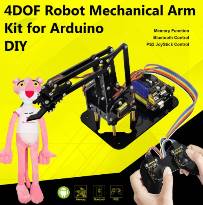 [KS0198] keyestudio 4DOF Robot Mechanical Arm Kit for Arduino DIY