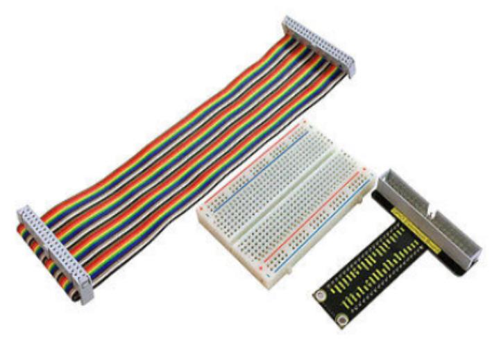 [KS0219] Raspberry Pi V1+40P Colorful Ribbon Cable+400-hole Breadboard