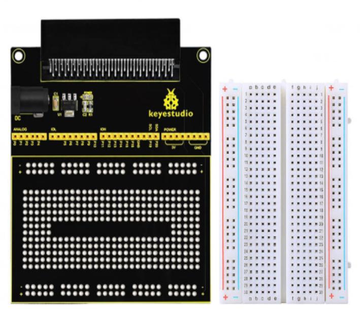 [KS0307] keyestudio Prototype Breakout Board V2 With 400-point Breadboard for micro bit
