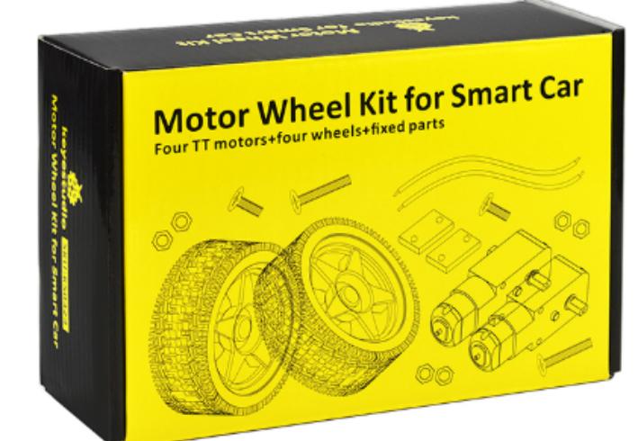 [KS0324] Keyestudio Motor Wheel Kit for Smart Car (Four TT motors+ Four wheels+ fixed parts)
