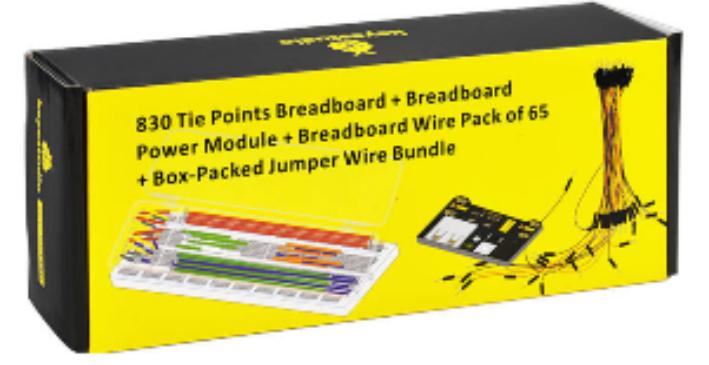 [KS0340] Keyestudio 830 hole breadboard (without packaging) + breadboard power module + 65 bread lines + boxed 140 breadboard jumper