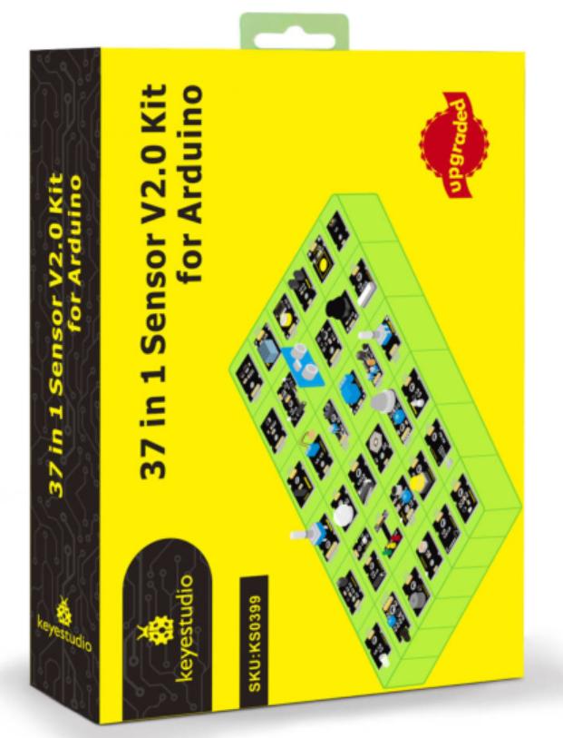 [KS0399] keyestudio New Sensor Starter V2.0 Kit 37 in 1 Box for Arduino