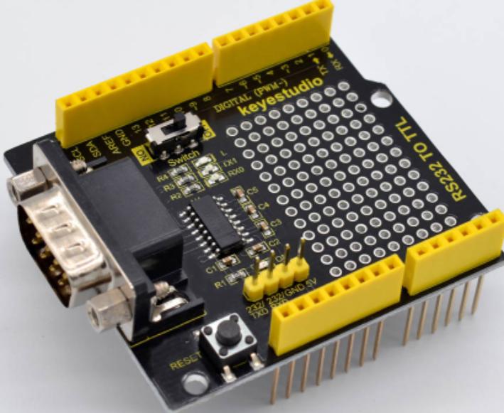 [KS0406] keyestudio RS232 to TTL Conversion Shield Compatible with Arduino