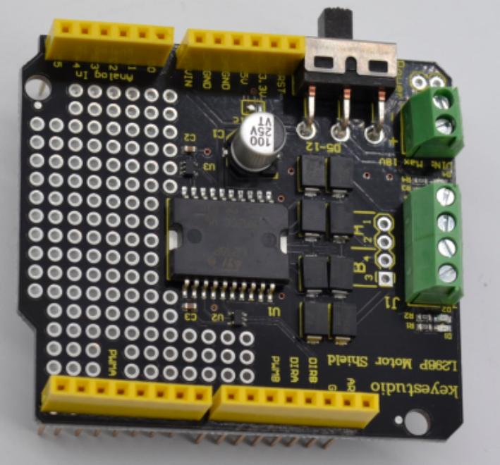 [KS0412] Keyestudio L298P Shield board (add power switch)