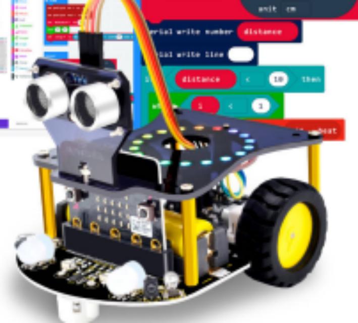 [KS0426] keyestudio Micro：bit mini smart robot car kit V2(without micro bit board）