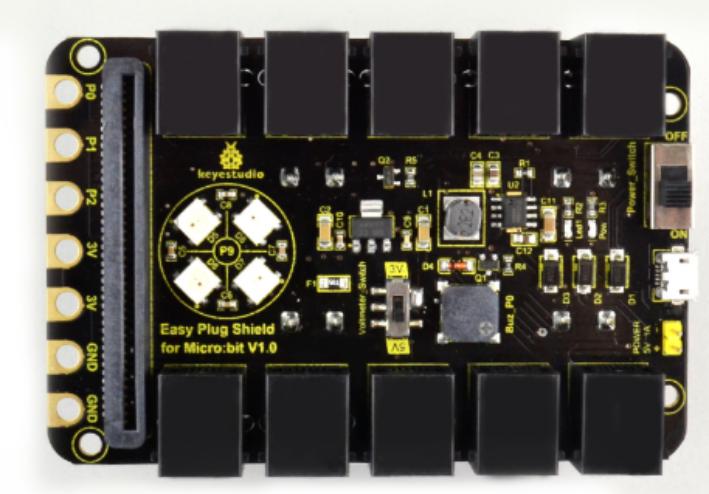 [KS0437] Keyestudio EASY Plug RJ11 6P6C Shield V1.0 for Micro:bit