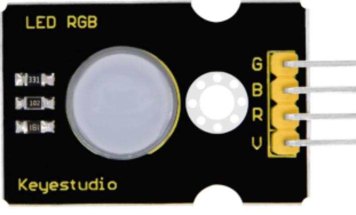[KS0459] Keyestudio 10mm Highlight Full-color LED RGB Module
