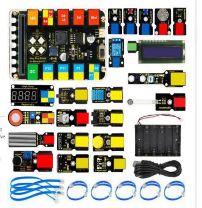 [KS4020] Keyestudio EASY PLUG Super Starter Kit For BBC micro：bit 不 含主板