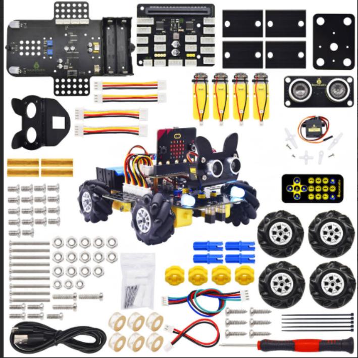 [KS4032] Keyestudio 4WD Meca num Robot Car （without microbit board）