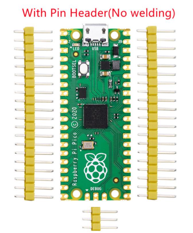 [SMP0092] Raspberry Pi Pico with Pin Header (No welding)