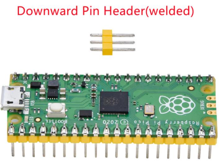 [SMP0096] Raspberry Pi Pico with downward soldered pin header