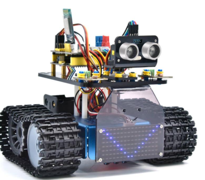 [KS0555] Keyestudio Mini Caterpillar Tank Robot V3.0 (Popular Edition)