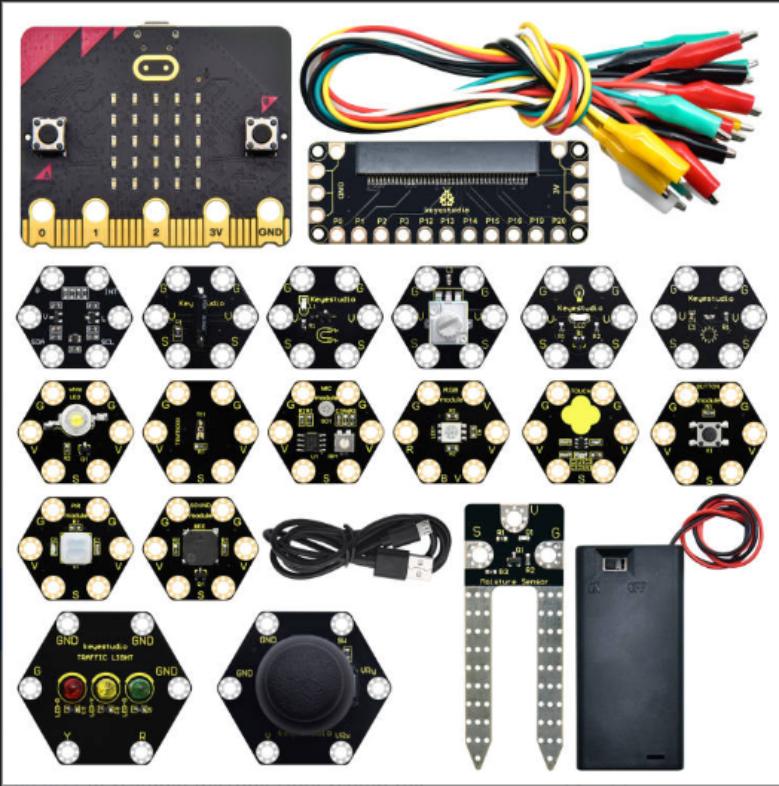 [KS4011] Keyestudio Microbit Honeycomb Smart Wearable Programmable Ultimate Kit