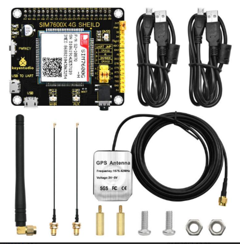 [KS3031] Keyestudio Raspberry Pi SIM7600X 4G Expansion Board