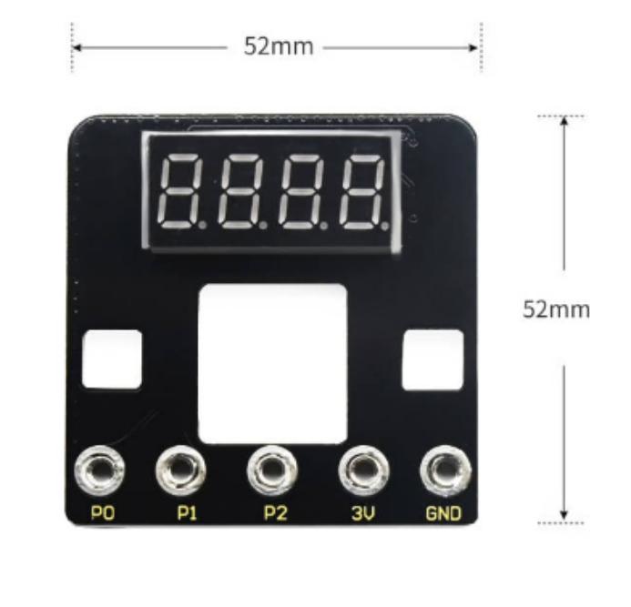 [KS0483] keyestudio micro:bit Four Digit Tube expansion plate Black Eco-friendly